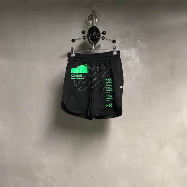 오프화이트 메쉬 반바지 블랙 XXS(W) 