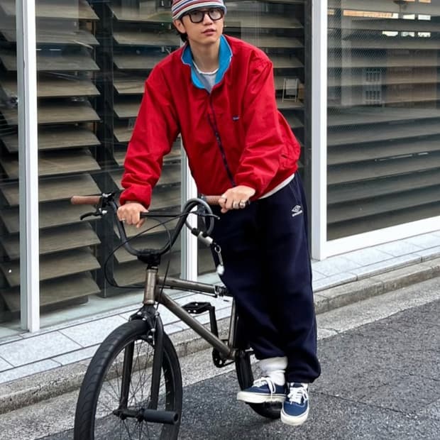 [L] 90s USA 파타고니아 신칠라 쉴드 레드/블루 자켓 트래쉬드