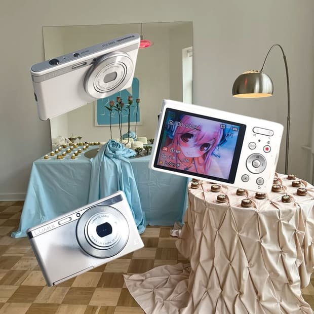 [민트급] 파나소닉 루믹스 LUMIX DMC-XS1 화이트 빈티지디카