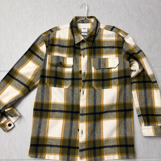 자라 체크 패턴 셔츠