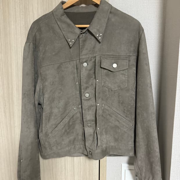 Youth-lPleated Stud Trucker Jacket L사이즈