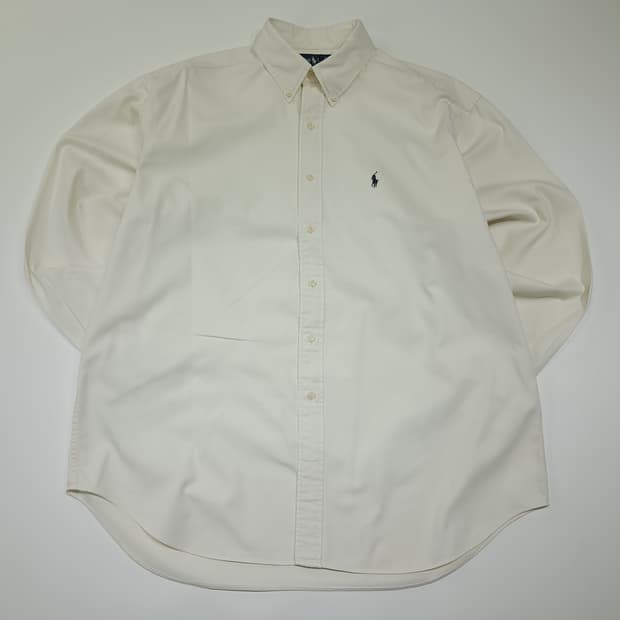 CK009 XL 폴로 90s 미국판 버튼다운 네츄럴화이트 셔츠 남방