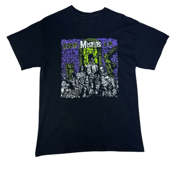빈티지 00s 미스피츠 MISFITS EARTH A.D 밴드티 M