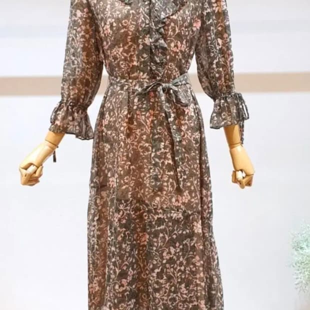 여성 44size 잇미샤 시스루 원피스