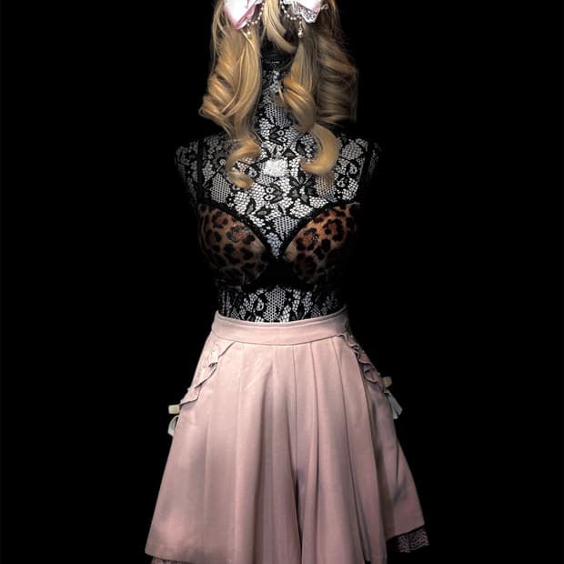 히메갸루 큐롯 핑크 프릴 스커트