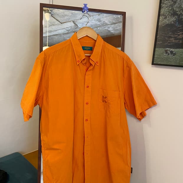 KENZO 겐조 오렌지색 반팔 셔츠