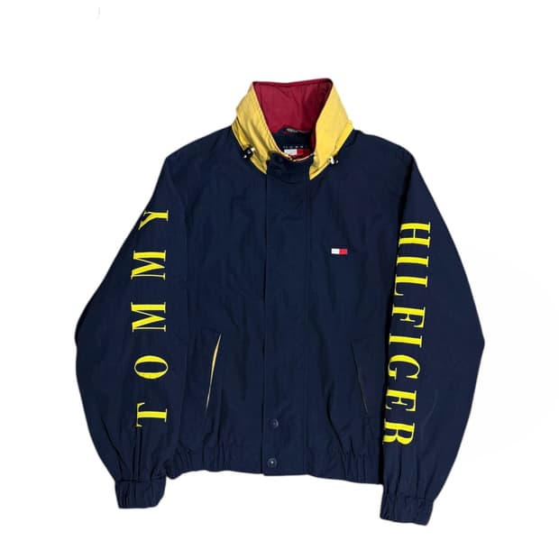 90s Tommy Hilfiger 타미힐피거 스펠아웃 바람막이