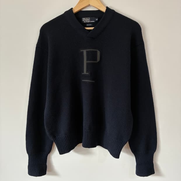 폴로 P빅로고 니트