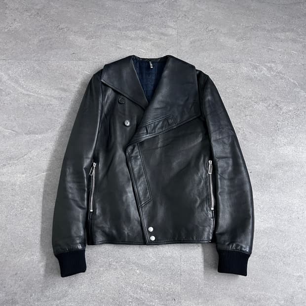 디올 옴므 09fw 비대칭 램스킨 자켓