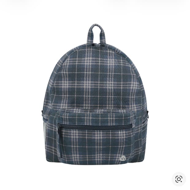 코이세이오 청키 스웻 체크 백팩 네이비