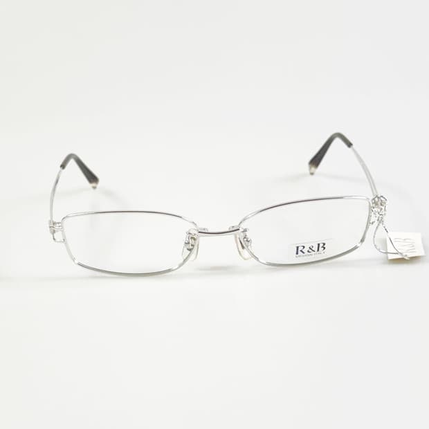 R&B EYEWEAR 실버 슬림 스퀘어 메탈 빈티지 안경