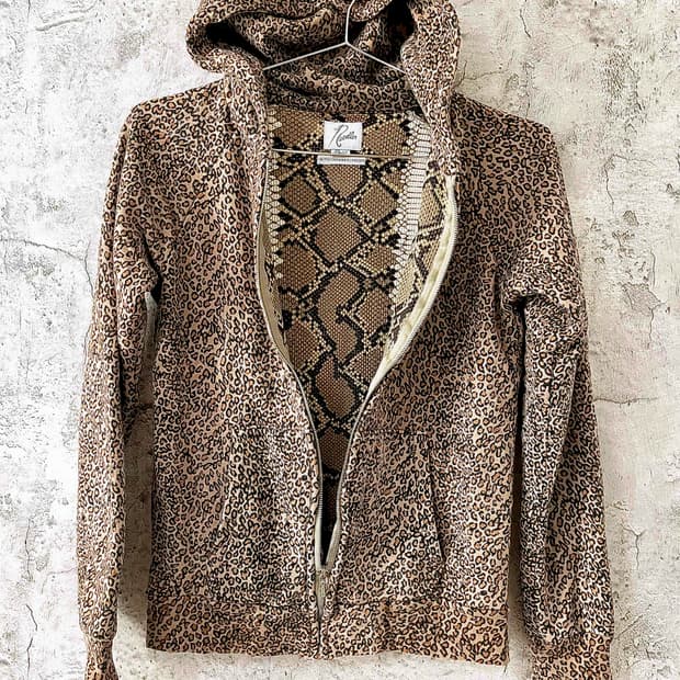 넘버나인 x 니들스 레오파드 후드집업