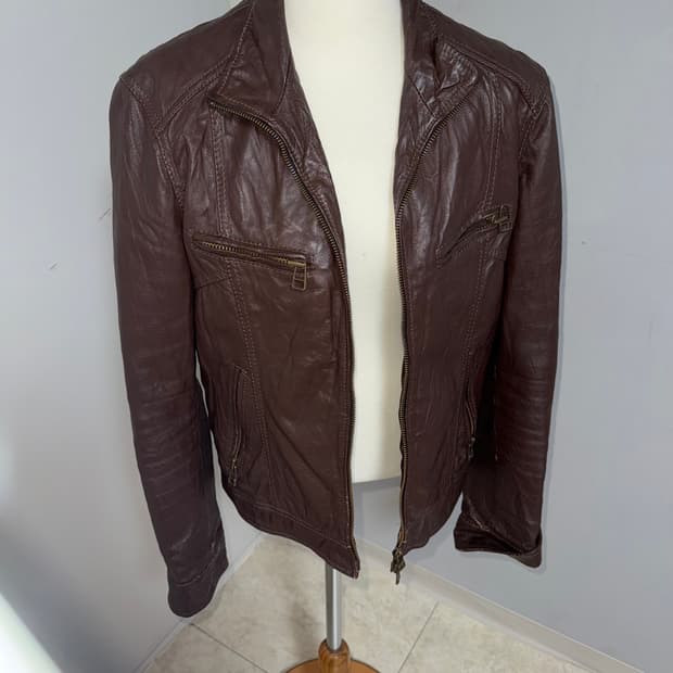 빈티지 브라운 가죽자켓 