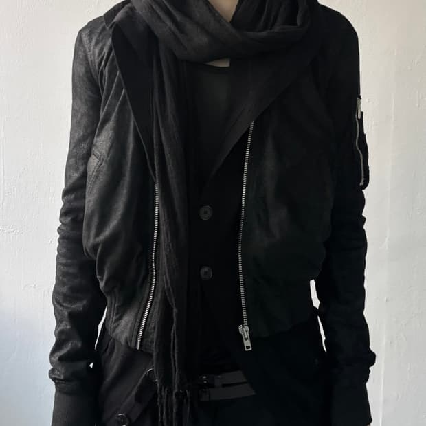 릭오웬스 램스킨 스웨이드 블루종