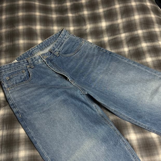 인더로우 와이드 테이퍼드 데님(빈티지블루)