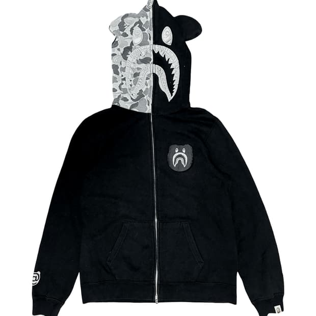 베이프 메디콤토이 샤크 후드 집업