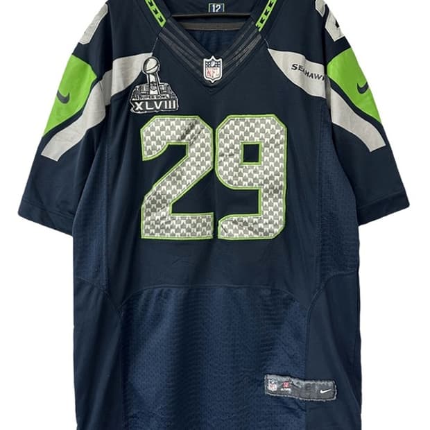 [XL] NIKE 나이키 시애틀시호크스 슈퍼볼패치 NFL풋볼저지