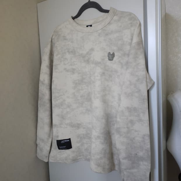 새상품)라이프워크 와플 긴팔티 아이보리