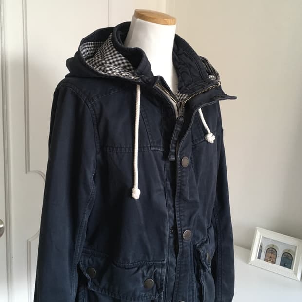 아베크롬비 빈티지 후드 자켓 네이비