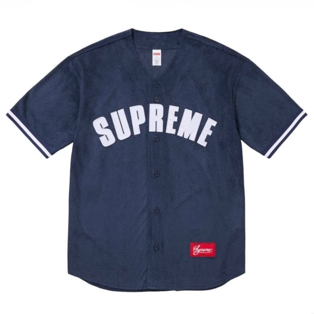 슈프림 울트라스웨이드 메쉬 베이스볼 저지 네이비 - 24SS