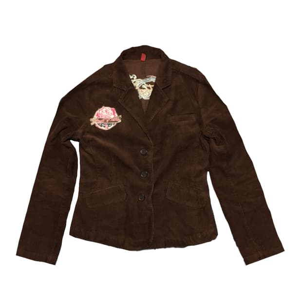 빈티지 브라운 골덴 패치 자켓