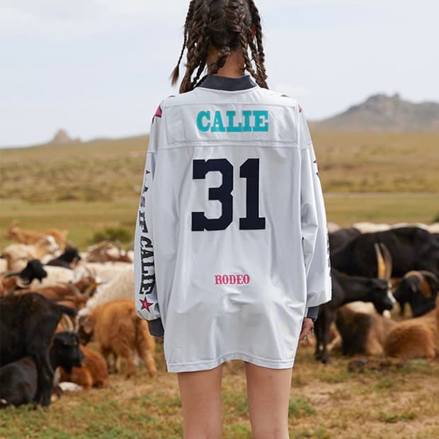 에즈이프 캘리 RODEO 로데오 풋볼 져지 웜업 실버 그레이