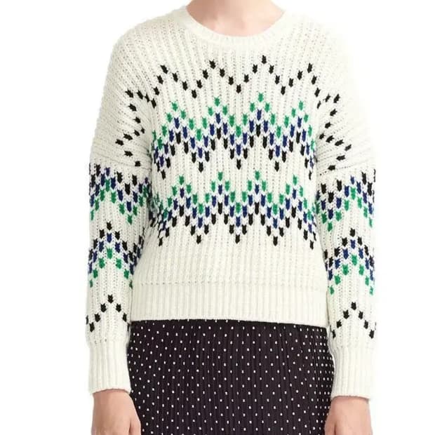 마쥬 Maje 노르딕 패턴 울 니트 스웨터 1사이즈