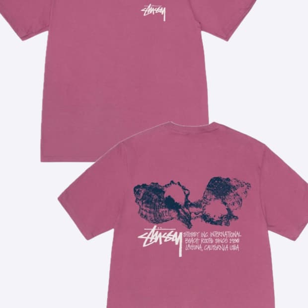 STUSSY Shells T-Shirt Berry