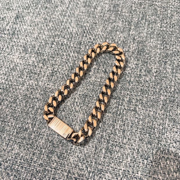 (정품/새상품) VETEMENTS 베트멍 남성 실버 바코드 체인 팔찌