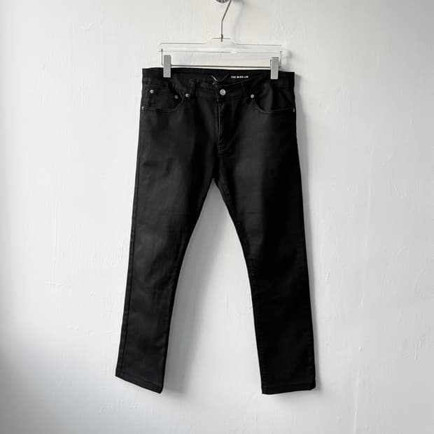 생로랑 더블 백 지퍼 블랙 진