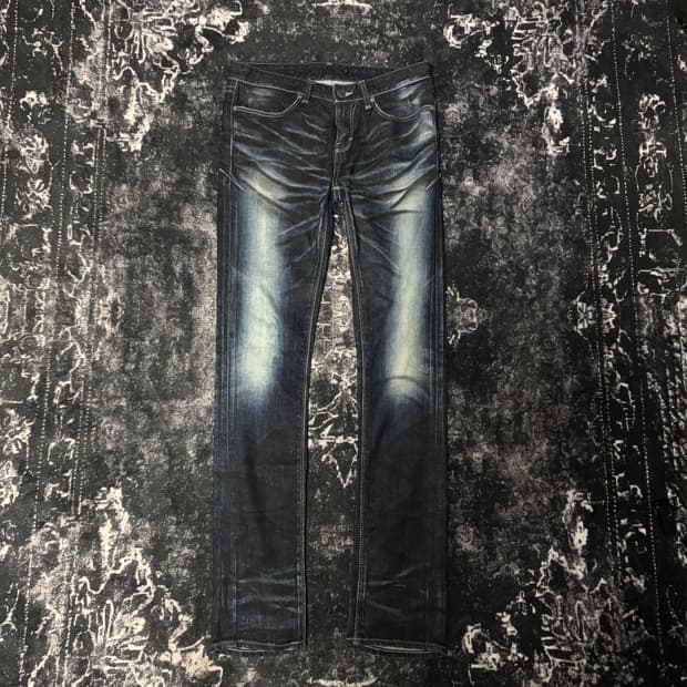 Fuga washed design denim pants