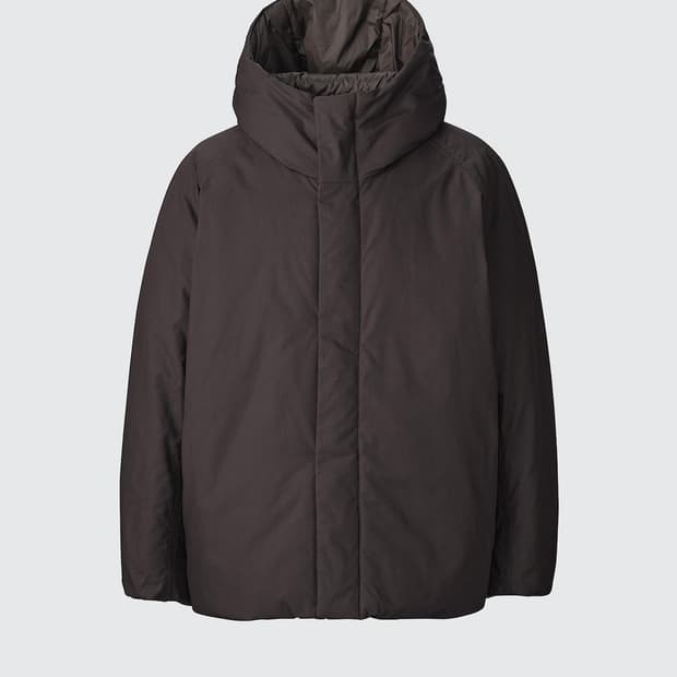 유니클로 U 퍼프테크 볼륨파카 다크브라운