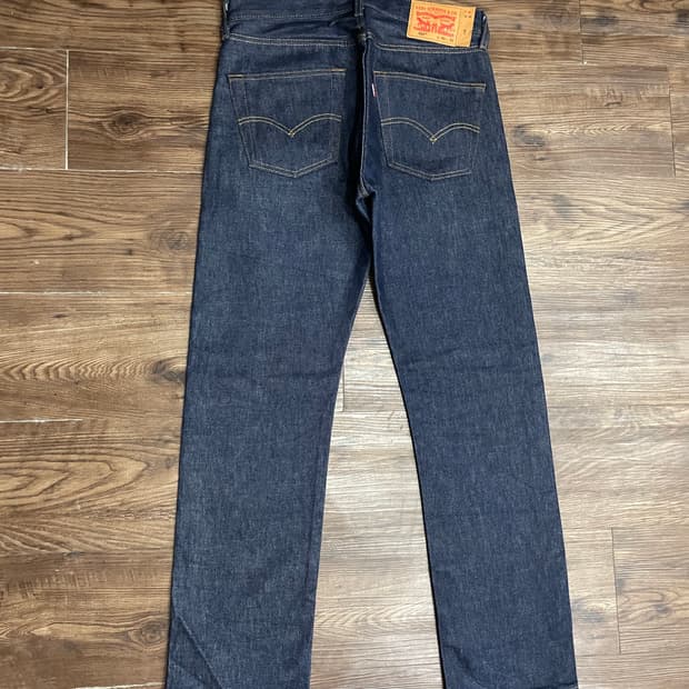 리바이스 501 오리지널진 리지드 데님 팬츠 다크인디고 생지