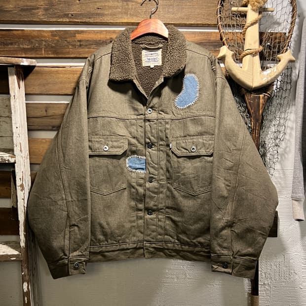 [XL]리바이스 LMC 사시코 커스텀 2세대 데님 트러커 쉐르파 자켓