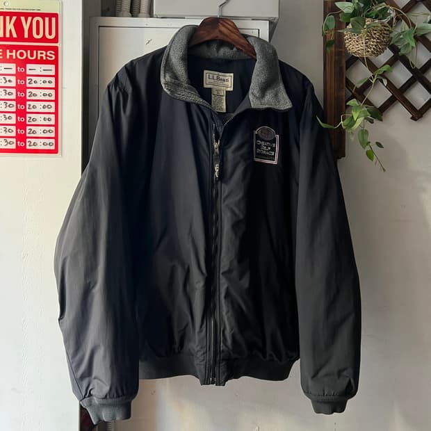 [XL]엘엘빈 USA 플리스 라이닝 블랙 웜업 자켓