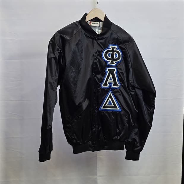 Cardinal 카디널 그리스레터 새틴 스타디움 재킷 블랙 M