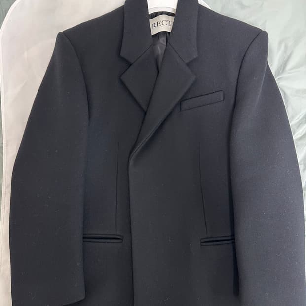 렉토 23FW 울 블렌드 헤비 코트 블랙 L