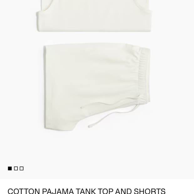 H&M 코튼 파자마 탱크탑 & 쇼츠 XS