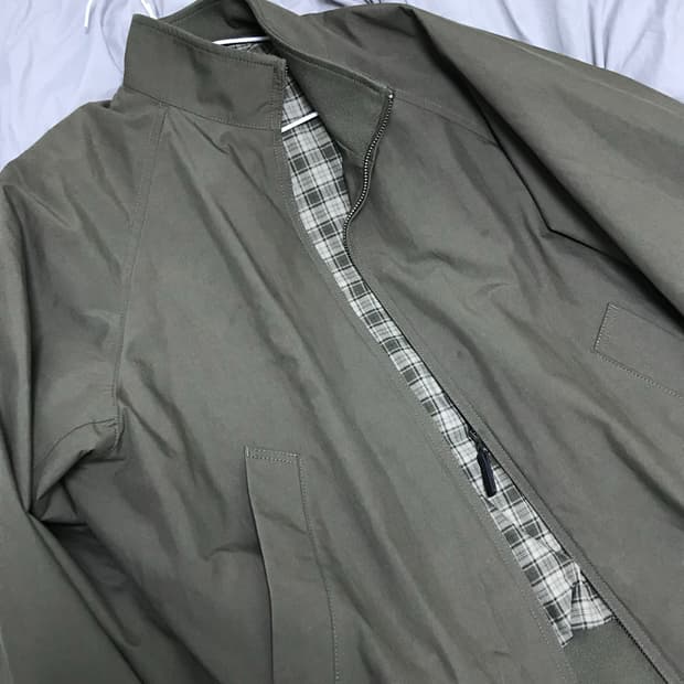 유니클로 헤링턴 자켓 올리브 S