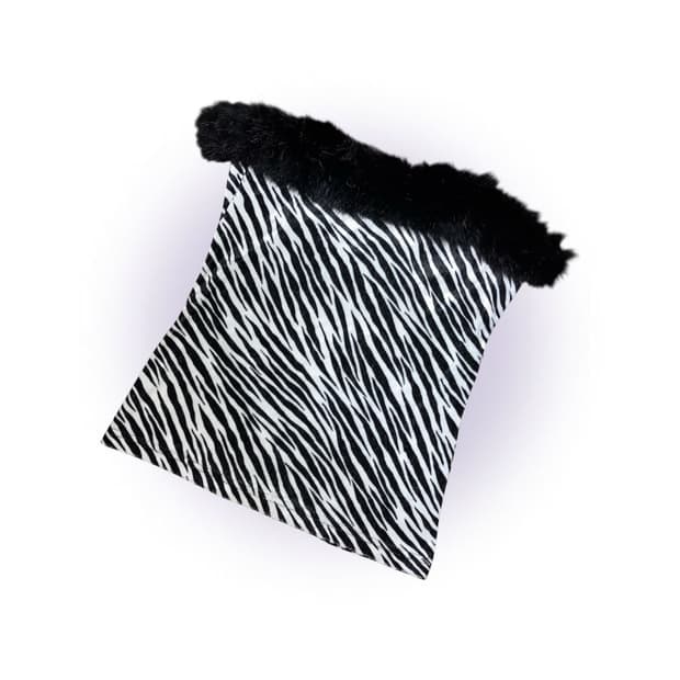 갸루 지브라 벨벳 블랙 퍼 탑 슬리브리스 시부야 일브