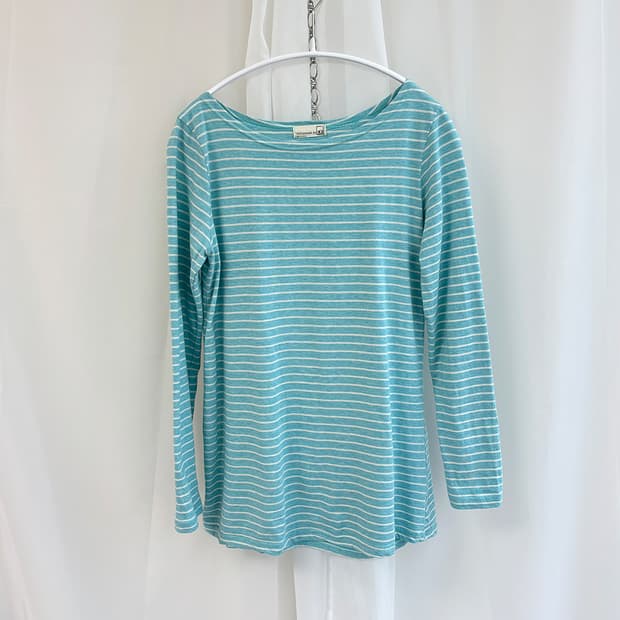 뽕따맛 스트라이프 긴팔 티