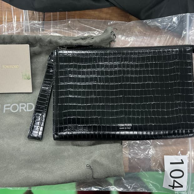 Tom Ford 톰포드 크로커 패턴 레더 클러치백
