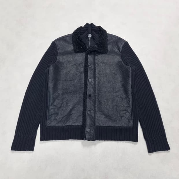 아르마니 익스체인지 무스탕 니트 자켓 -L