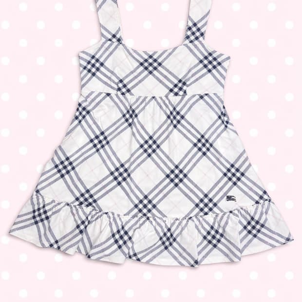 버버리 블루라벨 핑크 프릴 슬리브리스