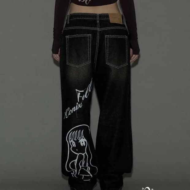 플리즈노팔로우 x 코닉스 데님팬츠