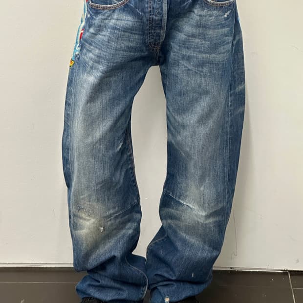 Y2K 에드하디 by Christian Audigier Japan 데님