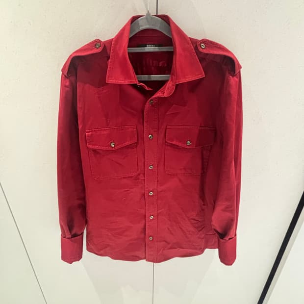 구찌 코튼 견장 셔츠