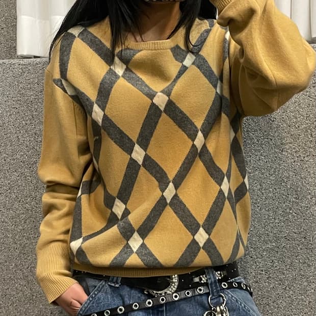 Burberry Cashmere Argyle Knitwear