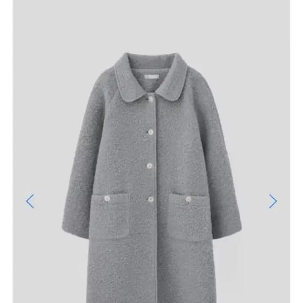 타낫 tannat 알파카 부클 롱코트 스카이블루