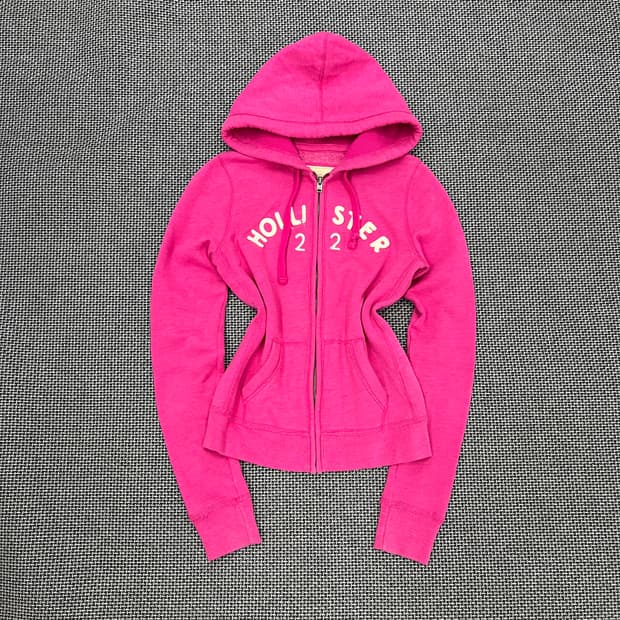 홀리스터 핫핑크 후드집업